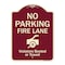 Signmission Designer Series-No Parking Fire Lane With Graphic Violators Booted Or Towed, 24" x 18", BU-1824-9962 A-DES-BU-1824-9962 - alternate 1